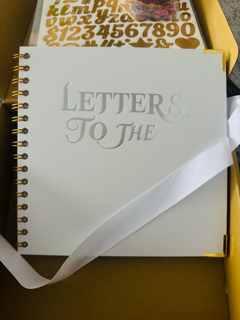 Letters To The Bride — White Spiral Keepsake Book